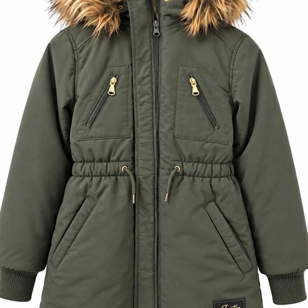Justice Green Parka Coat - kids